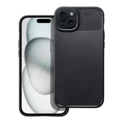 TechWave Carbon Fiber case for iPhone 15 Plus black