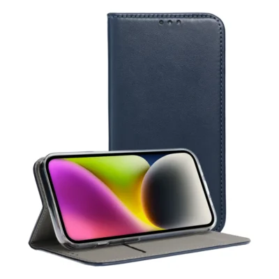 TechWave Smart Leather case for iPhone 14 Pro navy
