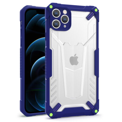 TechWave Hybrid Armor case for iPhone 11 Pro navy blue / lime