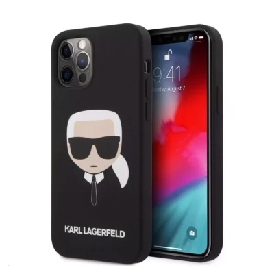 Karl Lagerfeld KLHCP12MSLKHBK Apple iPhone 12/12 Pro black hardcase Silicone Karl`s Head – 3700740482728
