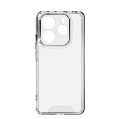 TechWave Clear 2mm case for Xiaomi Redmi Note 14 5G (camera protection / silver buttons)