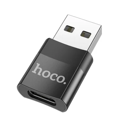 Hoco UA17 αντάπτορας OTG USB-C σε USB-A, μαύρο