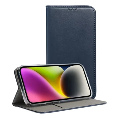 TechWave Smart Leather case for Samsung Galaxy S25 FE navy blue