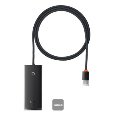 Baseus Hub Adapter Lite Series (WKQX030101) USB σε 4x USB3.0, 1x Type-C, 1μ, μαύρο