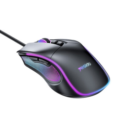 Yesido KB20 ενσύρματο gaming ποντίκι, RGB, DPI:1000-7200, USB, 1.1μ, μαύρο