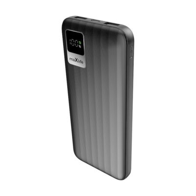 Maxlife MXPB-07 Power Bank, 10000 mAh, 2xUSB-A, 1xUSB-C, μαύρο