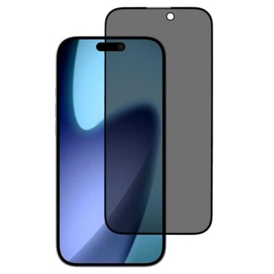 TechWave 5D Full Glue Privacy Tempered Glass for Apple iPhone 17 black