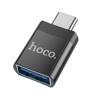 Hoco UA17 αντάπτορας OTG, USB-C (αρσενικό) σε USB-A (θηλυκό), μαύρο