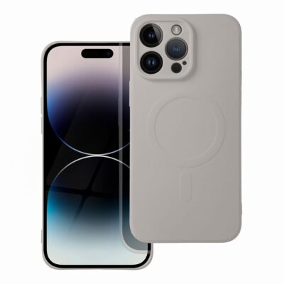 Case for Samsung A27 Silicone Mag Cover compatible with MagSafe (camera protection) grey titatnium