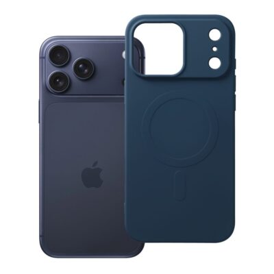 Case for iPhone 17 PRO MAX Silicone Mag Cover (big hole) compatible with MagSafe blue