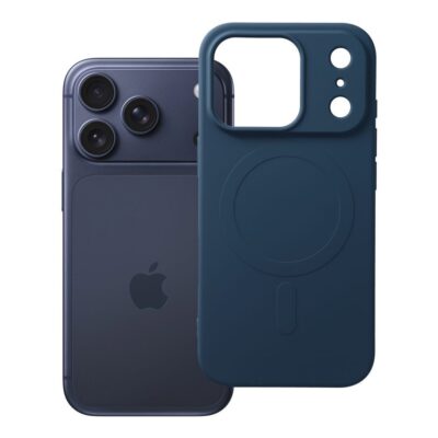 Case for iPhone 17 PRO Silicone Mag Cover compatible with MagSafe (big hole) blue