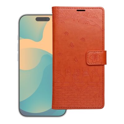 Flip case for Motorola G17 Mezzo Book cats brown