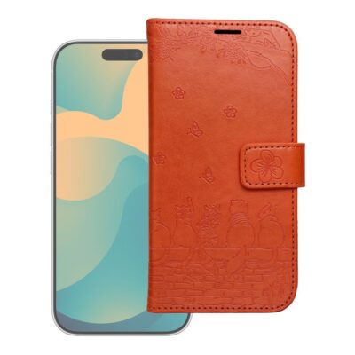 Flip case for iPhone 17 Mezzo Book cats brown