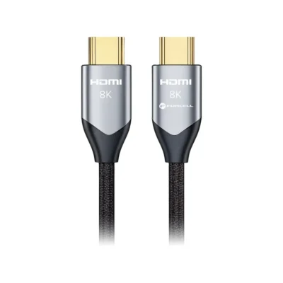 Forcell Cafule καλώδιο HDMI 2.1 8K 60Hz / 4K 120Hz, Ultra High Speed, HDR, eARC, VRR, 48Gbps, 3μ., μαύρο