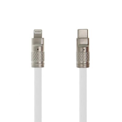 Setty Zink καλώδιο φόρτισης – δεδομένων USB-C σε Lightning, 27W, 1.2μ, λευκό