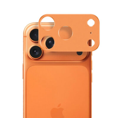 TechWave Full Cover Camera Bar Tempered Glass for Apple Phone 17 Pro orange
