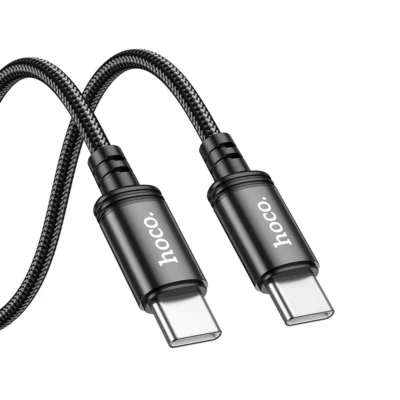 Hoco X91 καλώδιο φόρτισης – δεδομένων, Type-C σε Type-C, PD, 60W, 3μ., μαύρο