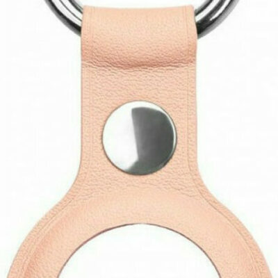 Key Ring Θήκη Μπρελόκ Δερματίνης για AirTag σε Ροζ χρώμα