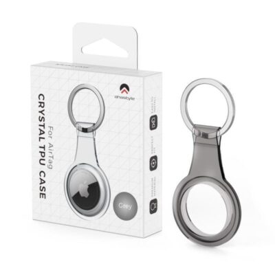 AHAstyle WG35 Θήκη Μπρελόκ Σιλικόνης για AirTag Διάφανο Γκρι – X002WG3503