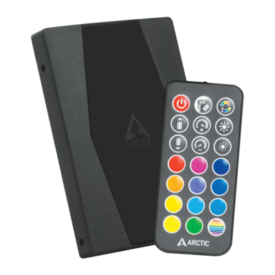 Arctic A-RGB Controller, hub φωτισμού για A-RGB προϊόντα, RF τηλεχειριστήριο, 2x 8-pin θύρες, μαύρος