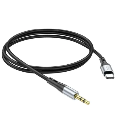 Hoco UPA22 καλώδιο ήχου AUX Type-C σε jack 3.5mm, 1m, μαύρο