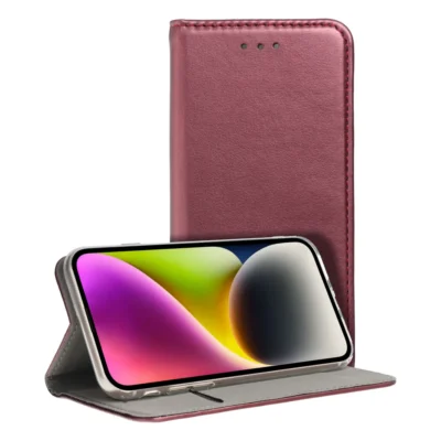 TechWave Smart Leather case for Oppo Reno 15 5G burgundy
