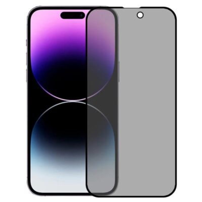 TechWave 5D Full Glue Privacy Tempered Glass for Apple iPhone 17 Pro / 18 Pro black