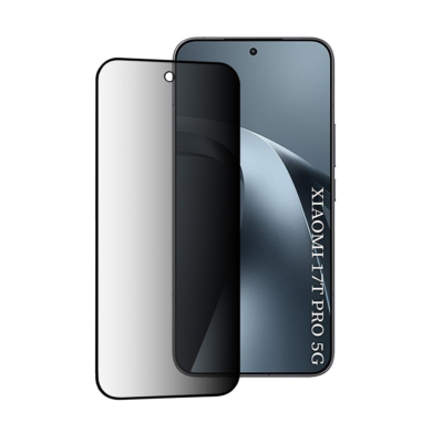 TechWave 5D Full Glue Privacy Tempered Glass for Xiaomi 17T Pro black