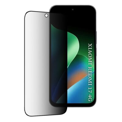 TechWave 5D Full Glue Privacy Tempered Glass for Xiaomi Redmi 17 4G / 5G black