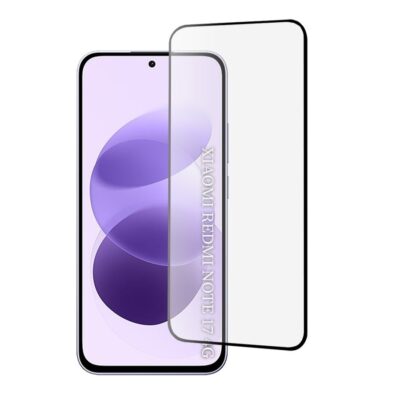 TechWave 5D Full Glue Tempered Glass for Xiaomi Redmi Note 17 4G / 5G black